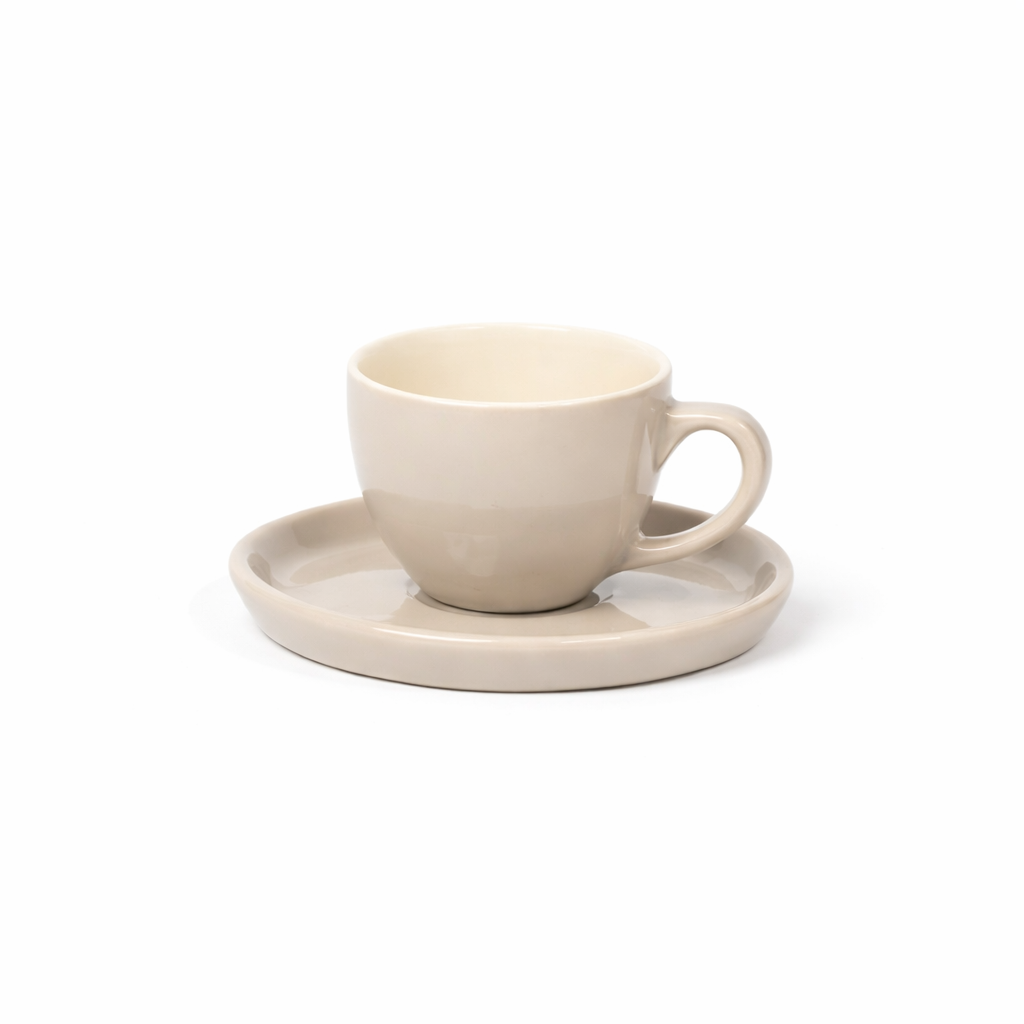 100ML Espresso Cup + Saucer Grey
