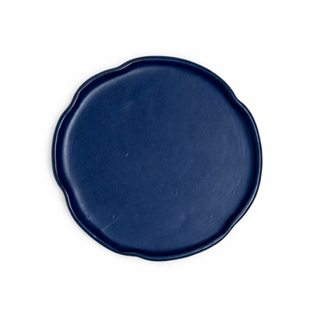 Deep Indigo Flower Studio Plate
