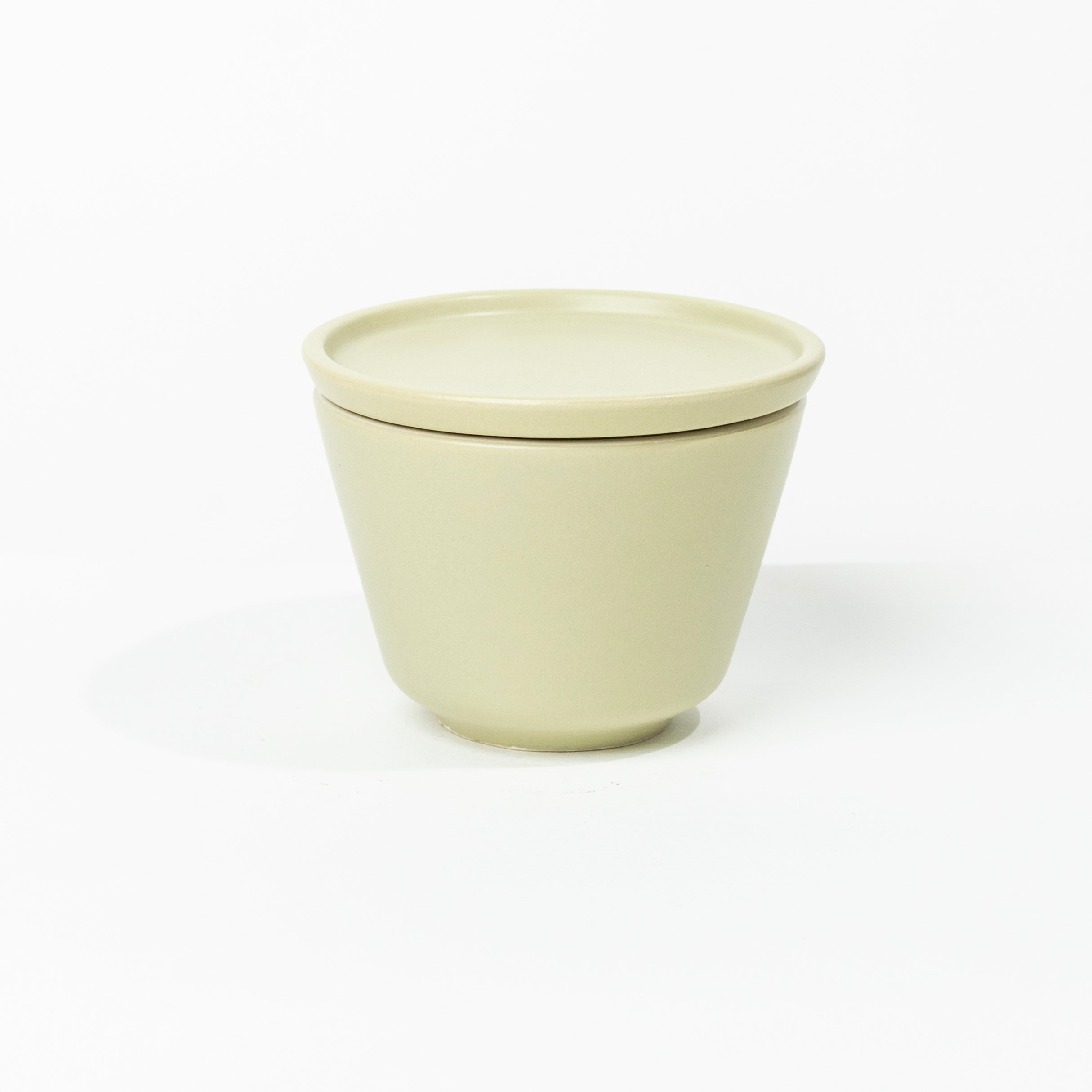 The Daily Drip - Ivory Tumbler with Lid - Sage Green Matte