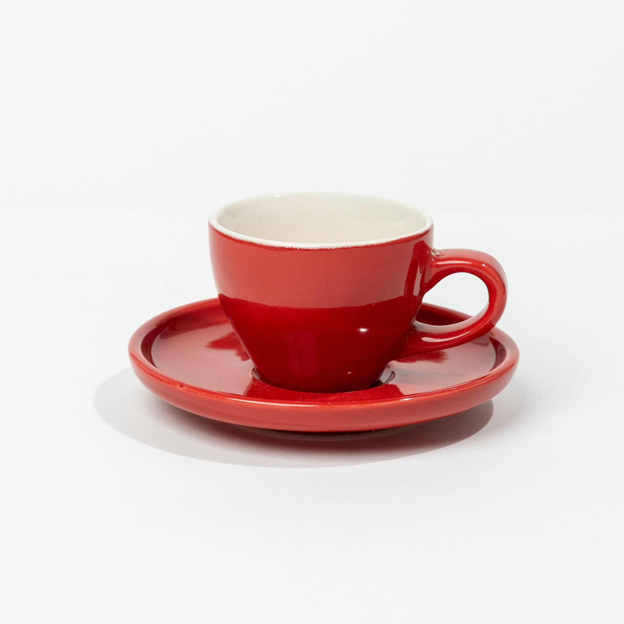 Classico 90ml Espresso Cup & Saucer | Red Gloss