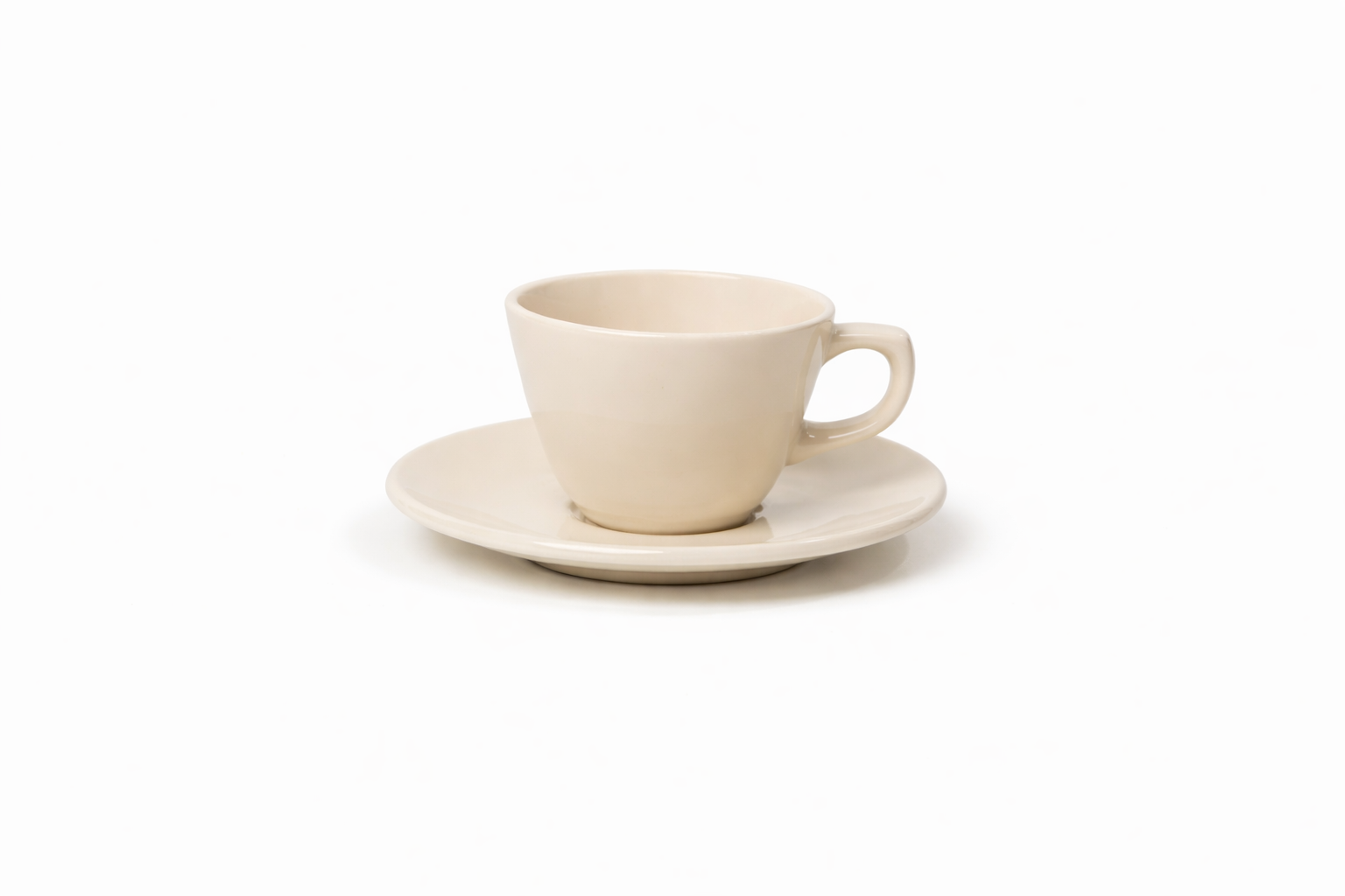The Daily Drip 240ml Cup & Saucer | Linen Gloss