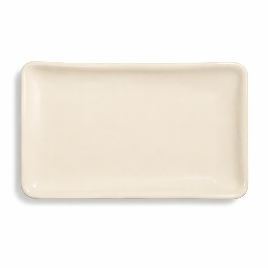 The Daily Drip 8 Inch Rectangular Platter | Linen Gloss