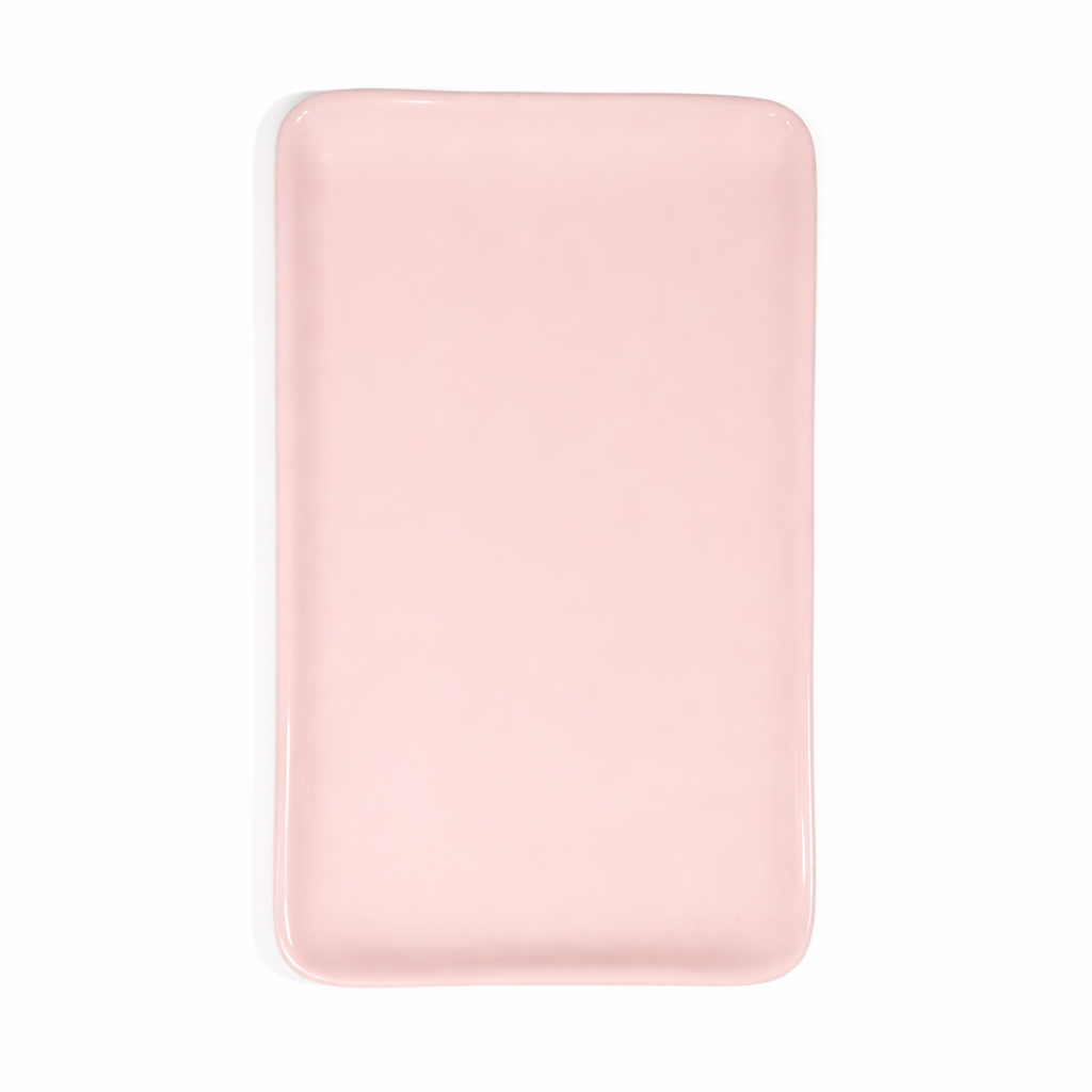 The Daily Drip 8 Inch Rectangular Platter | Pink Gloss