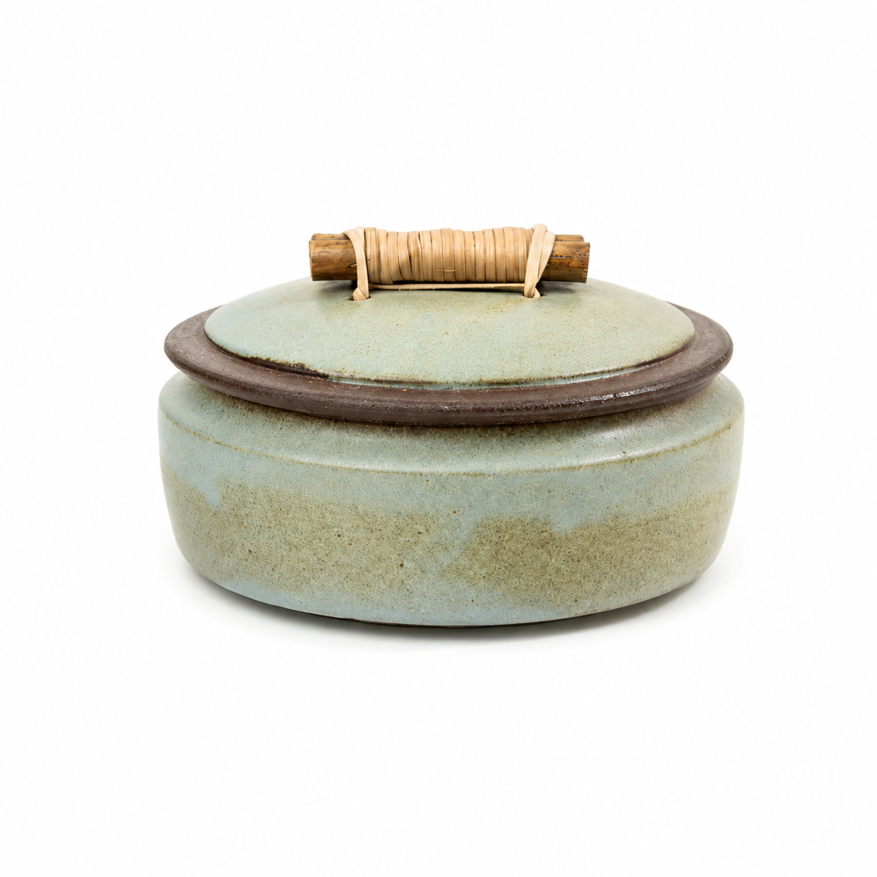 Earthen Rice Pot With Lid | 550ml | Green