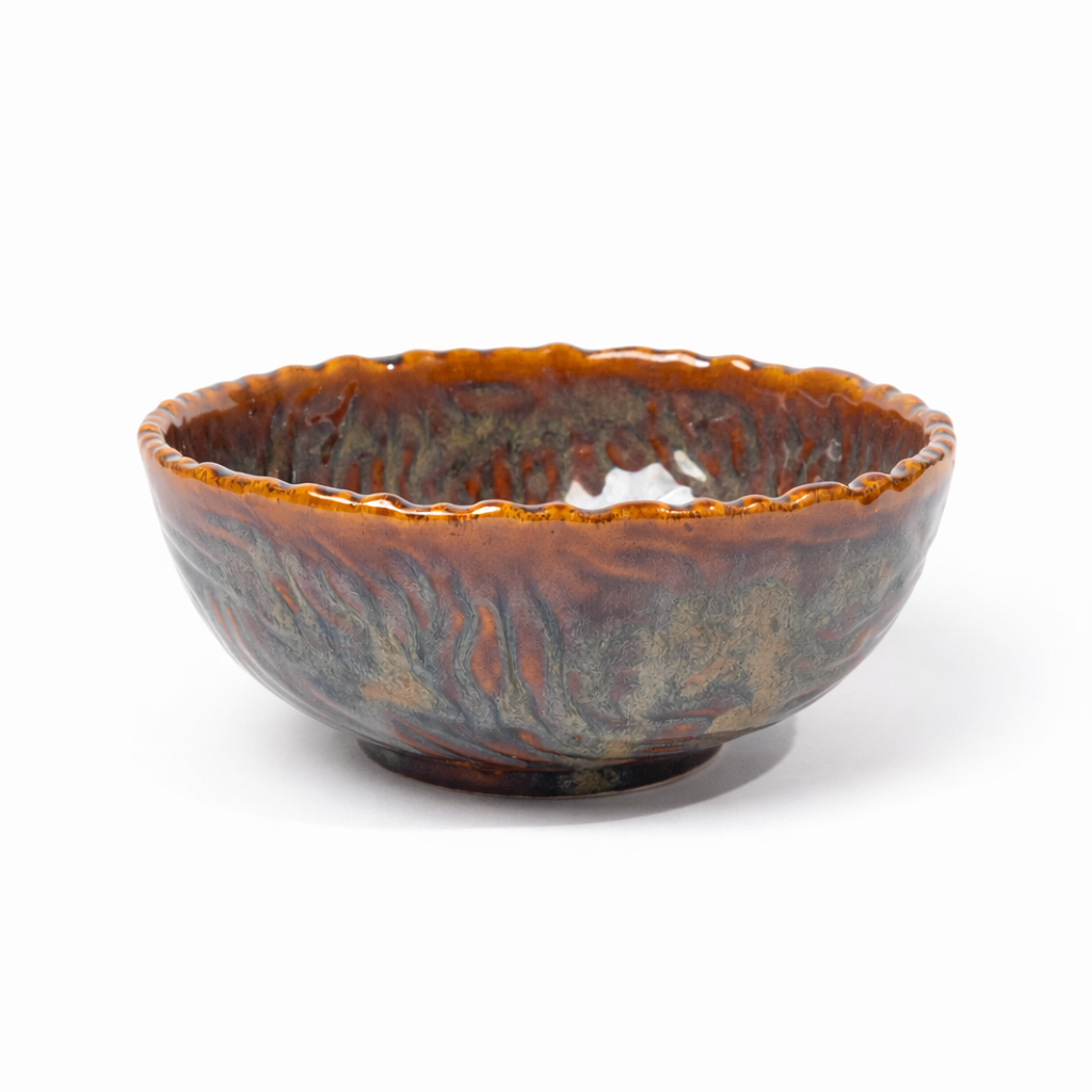 Lava 7 Inch Bowl | Orange Black