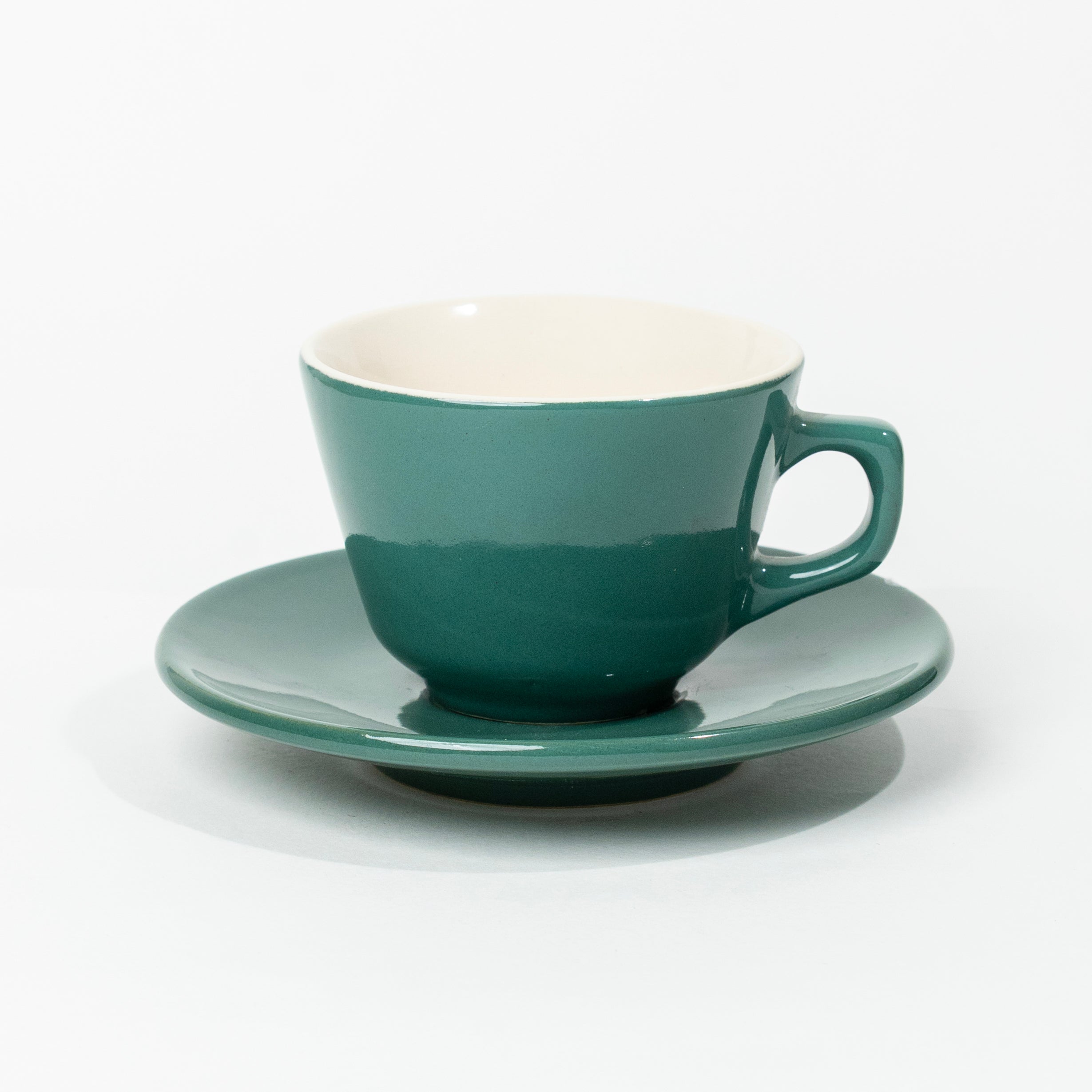 The Daily Drip 240ml Cup & Saucer | Forest Green Gloss