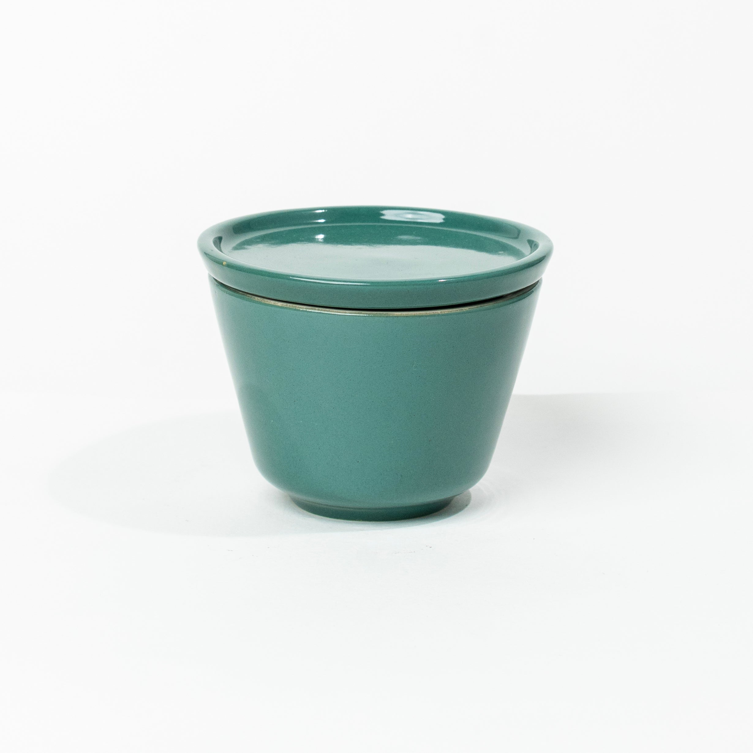 The Daily Drip - Ivory Tumbler with Lid - Forest Green Gloss