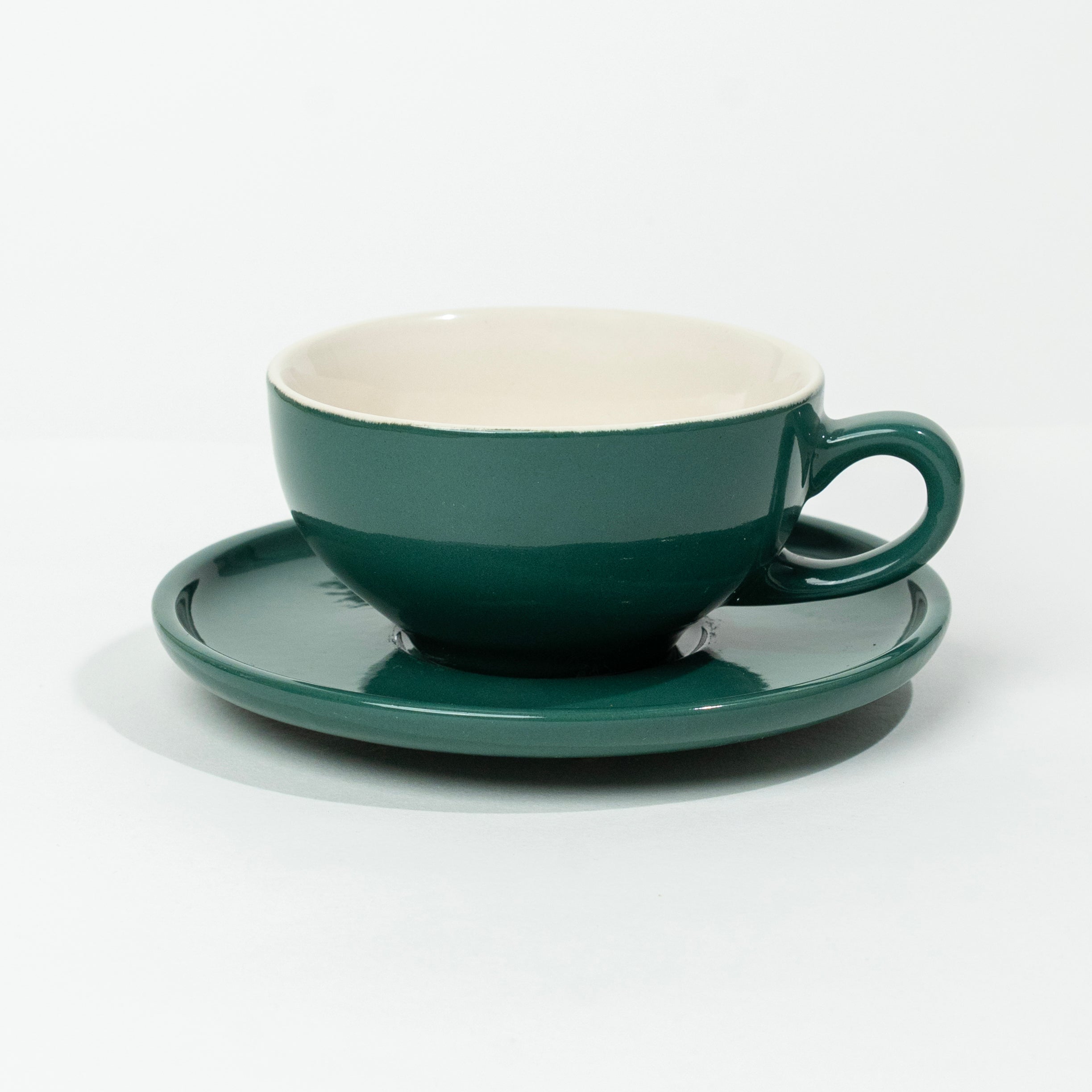 Classico 240ml Cup & Saucer | Forest Green Gloss