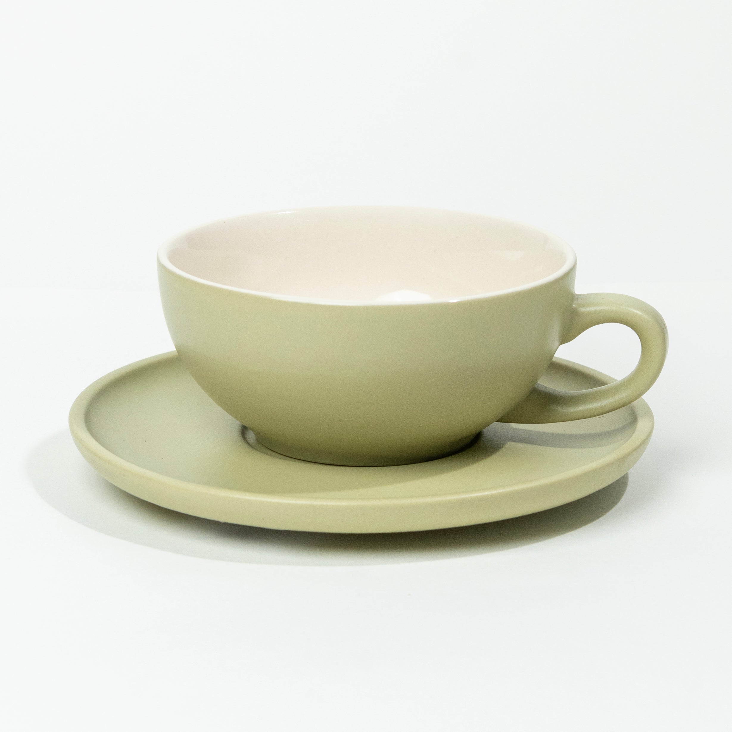 Classico 320ml Cup & Saucer | Sage Green Matte