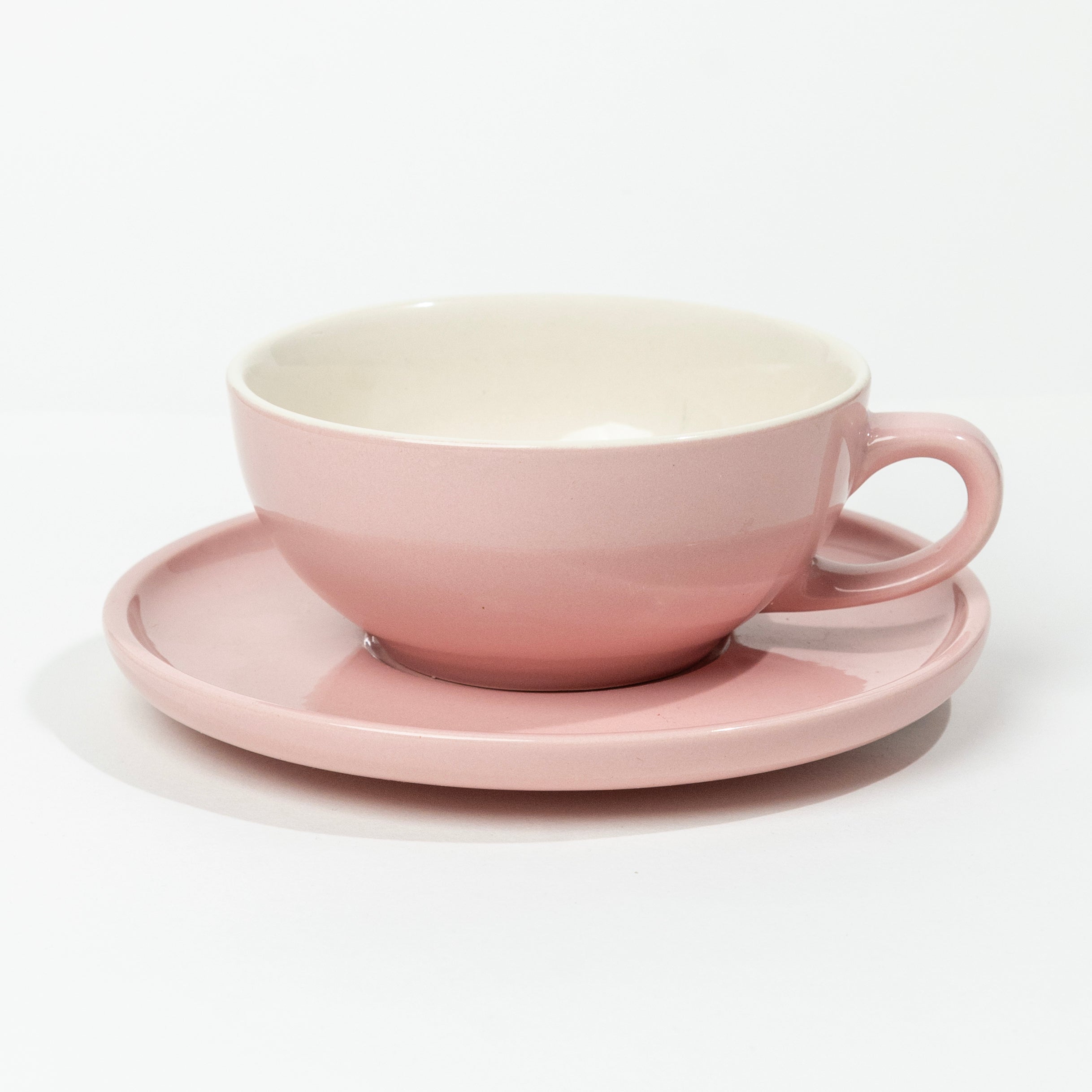Classico 320ml Cup & Saucer | Pink Gloss