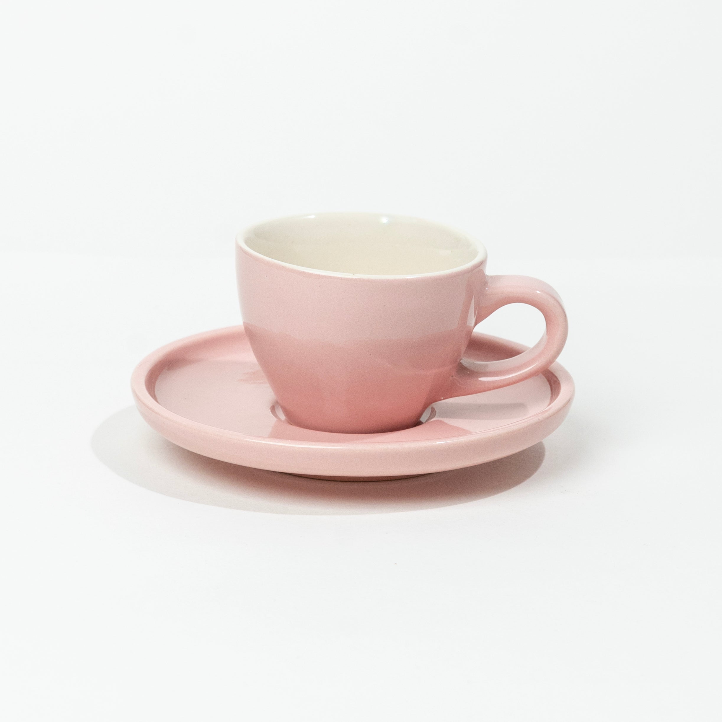 Classico 90ml Espresso Cup & Saucer | Pink Gloss