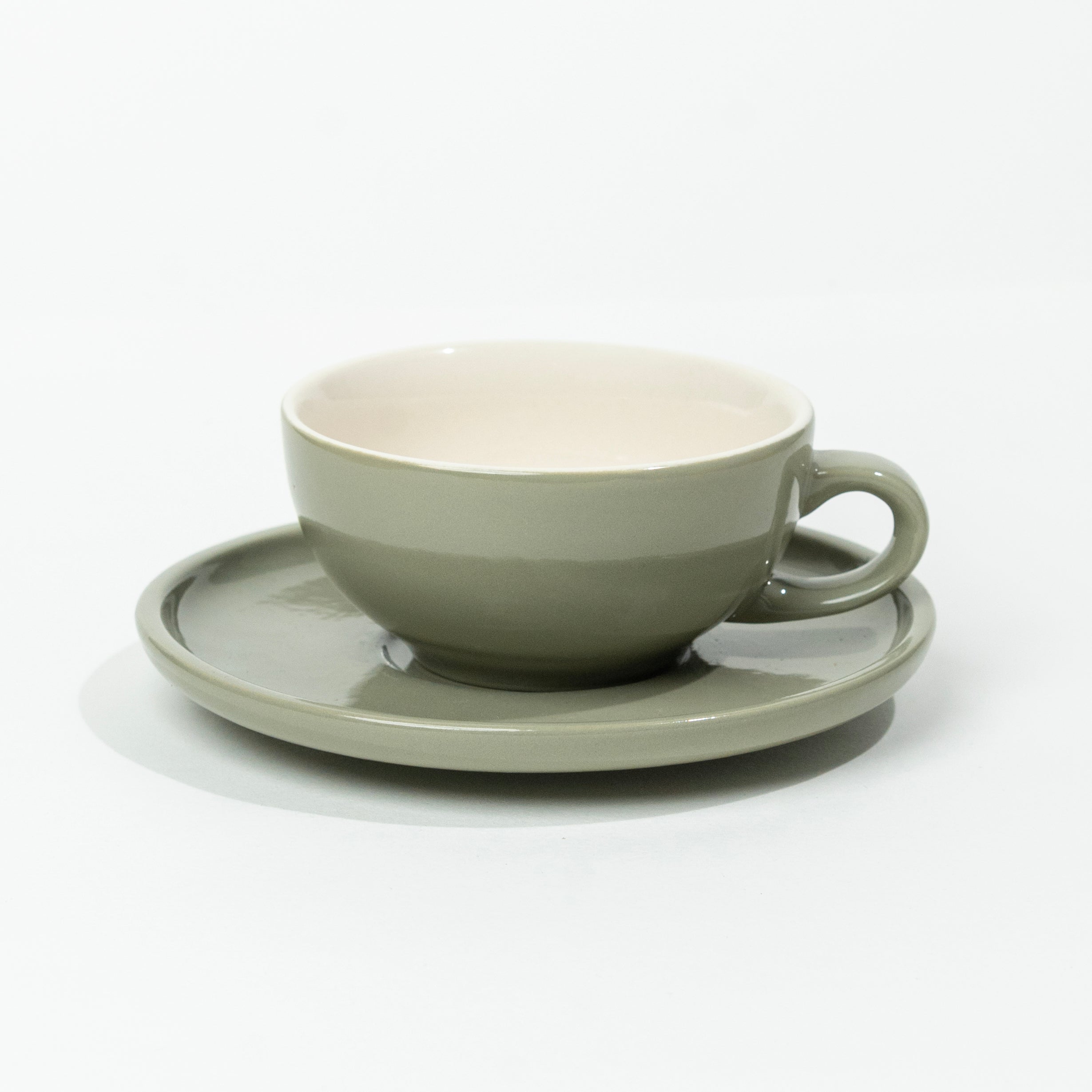 Classico 200ml Cup & Saucer | Sage Green Gloss