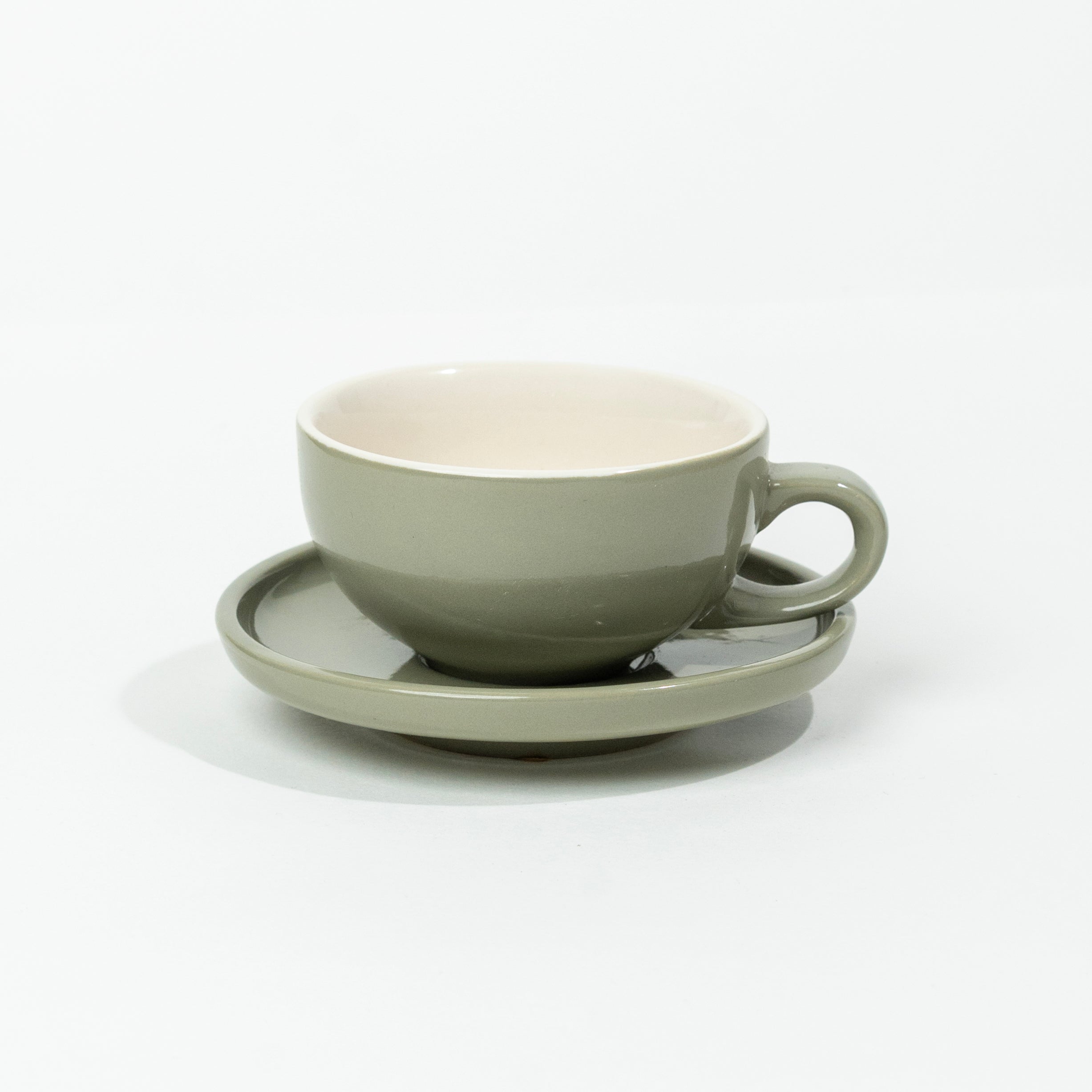Classico 150ml Cup & Saucer | Sage Green Gloss