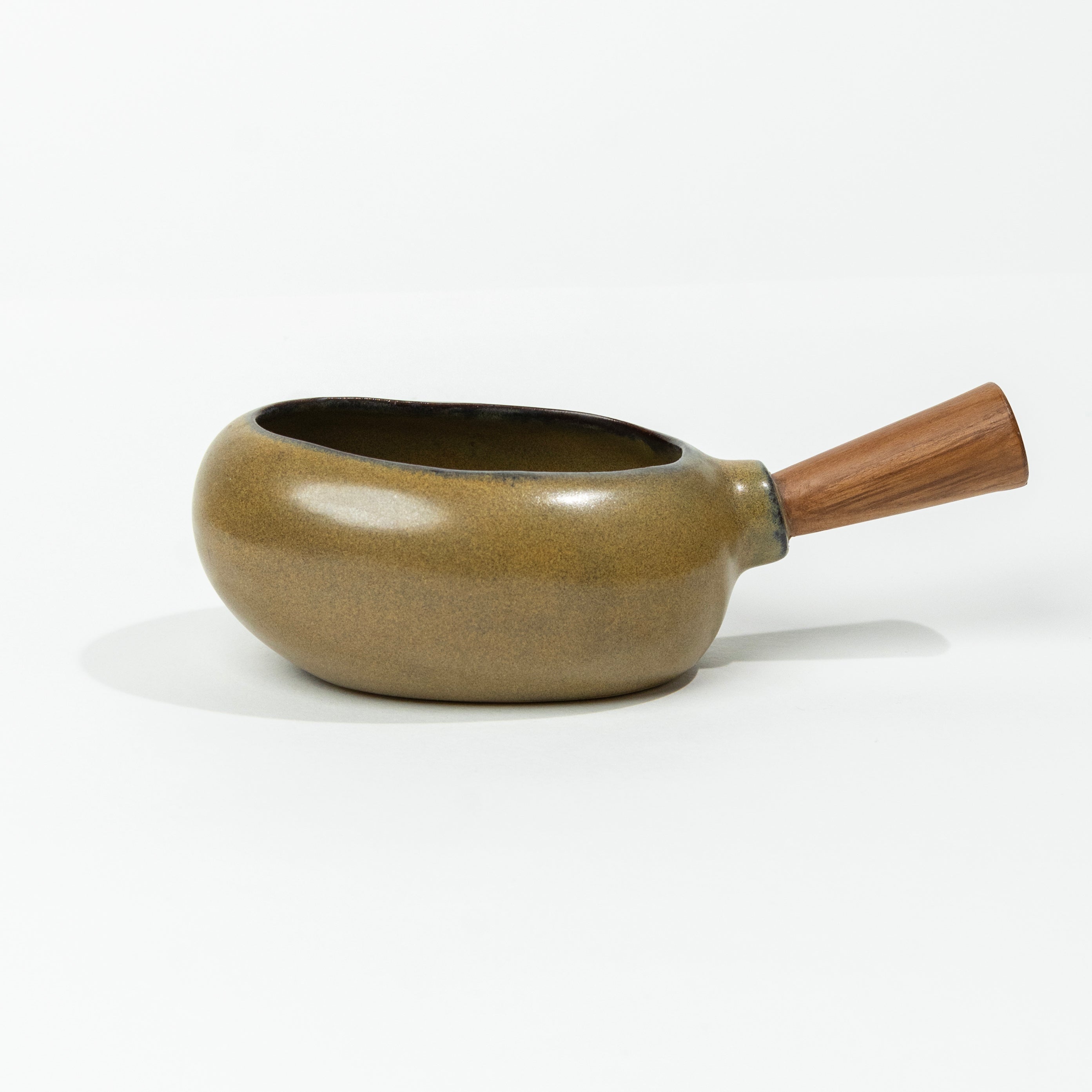 Olive Dip Bowl with Wooden Handle