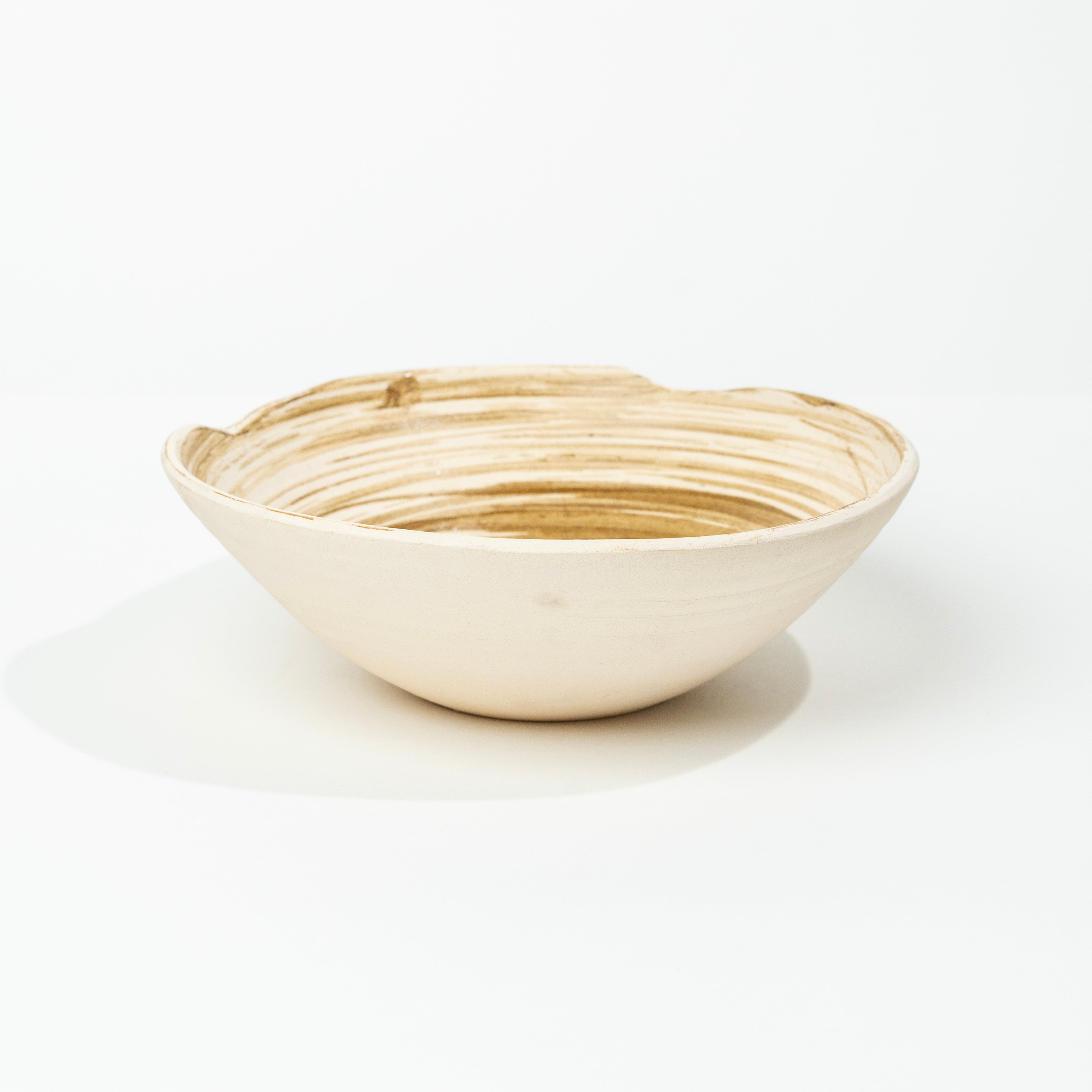 Dancing Strokes Bowl | 8.5 inches | Brown-White