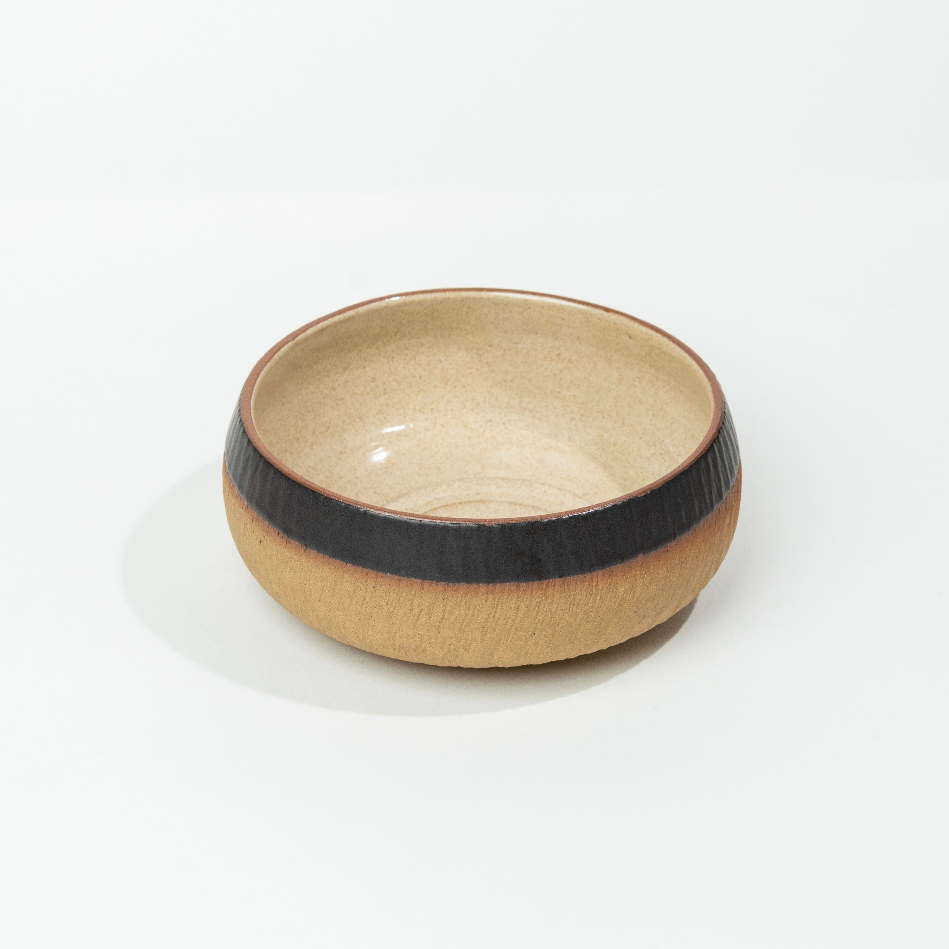 Kshitij Salad Bowl - Rusty White & Matte Black - 500ml