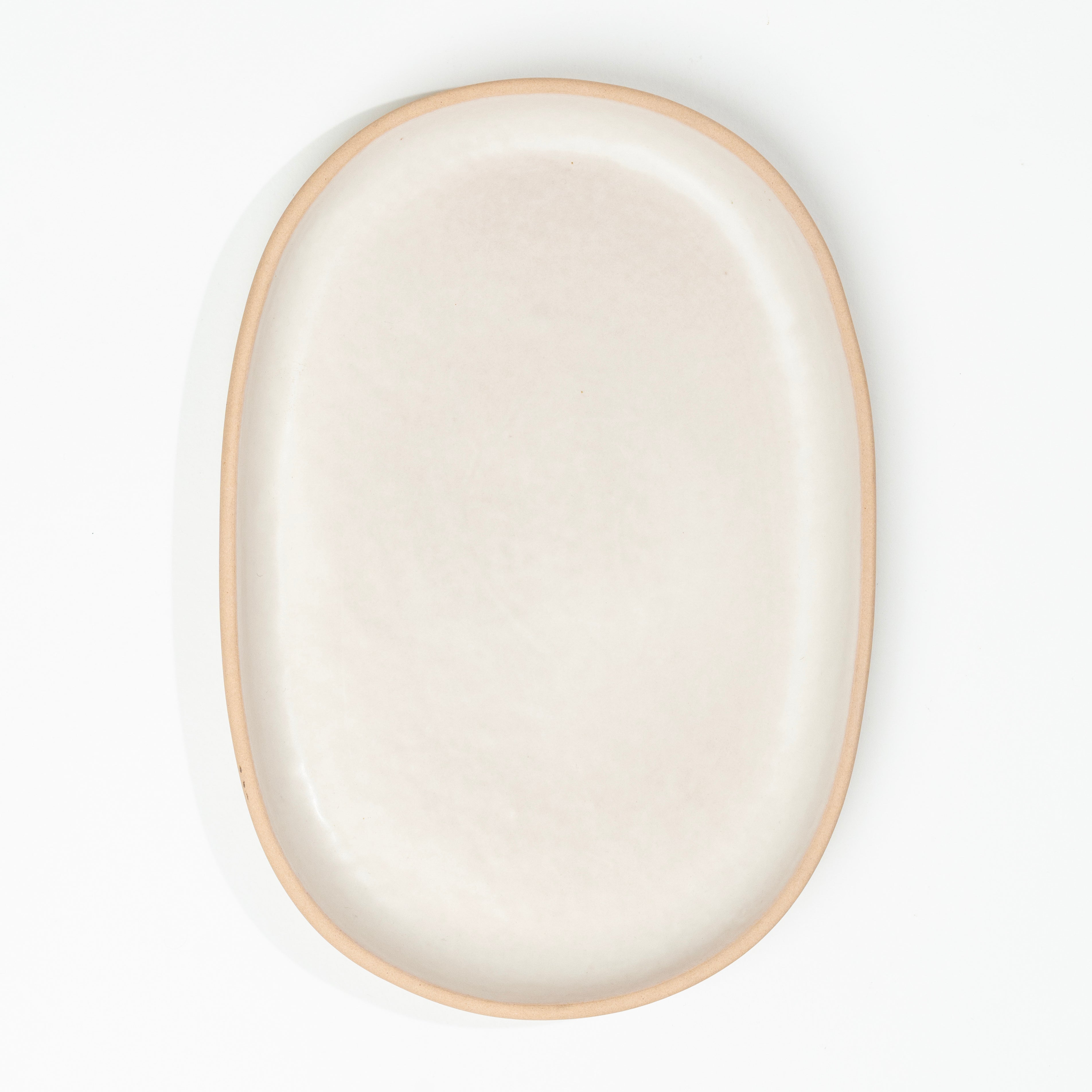 Sandstone Oval Platter | Ivory Matte