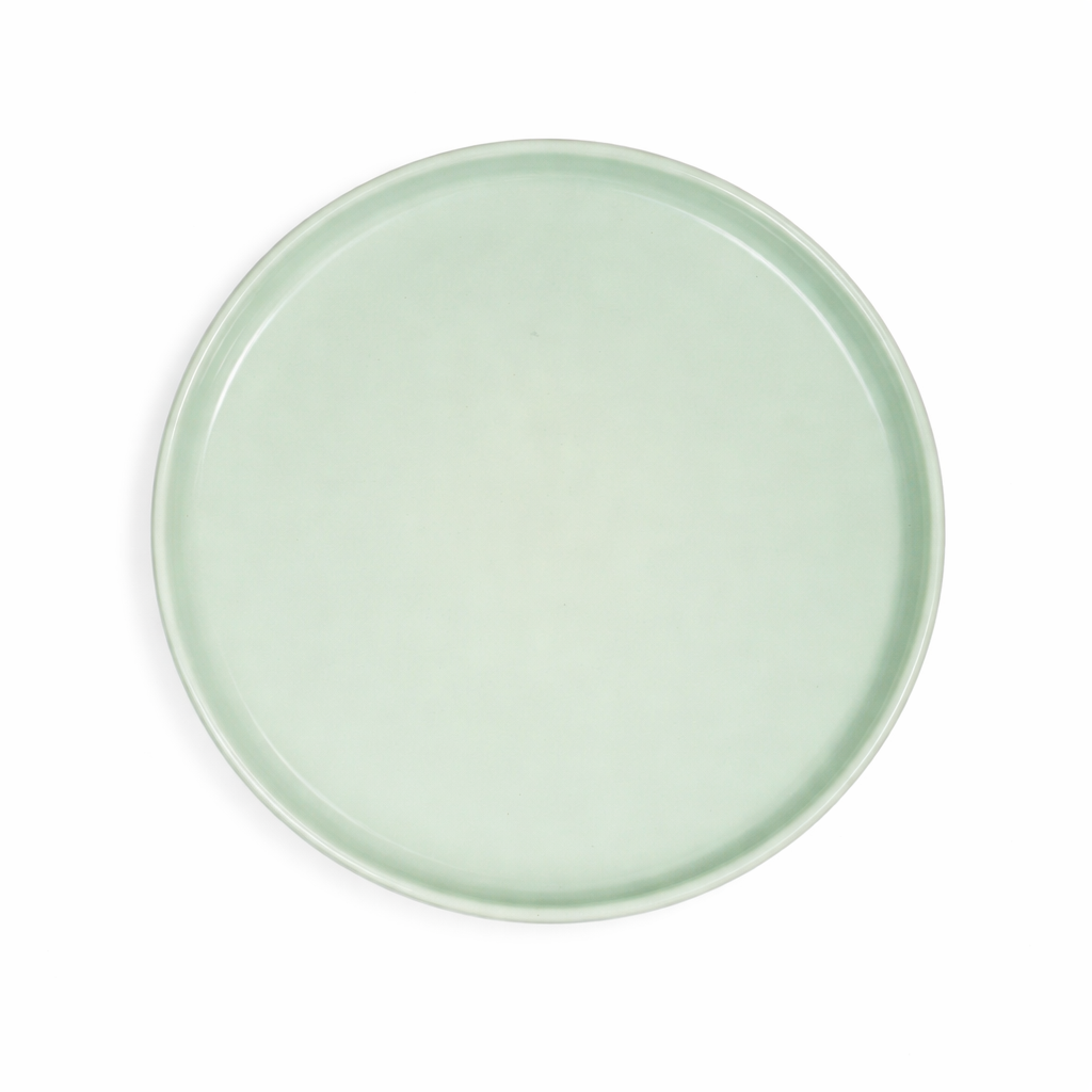 Rim Stack 8 Inch Small Plate | Sage Green Glossy