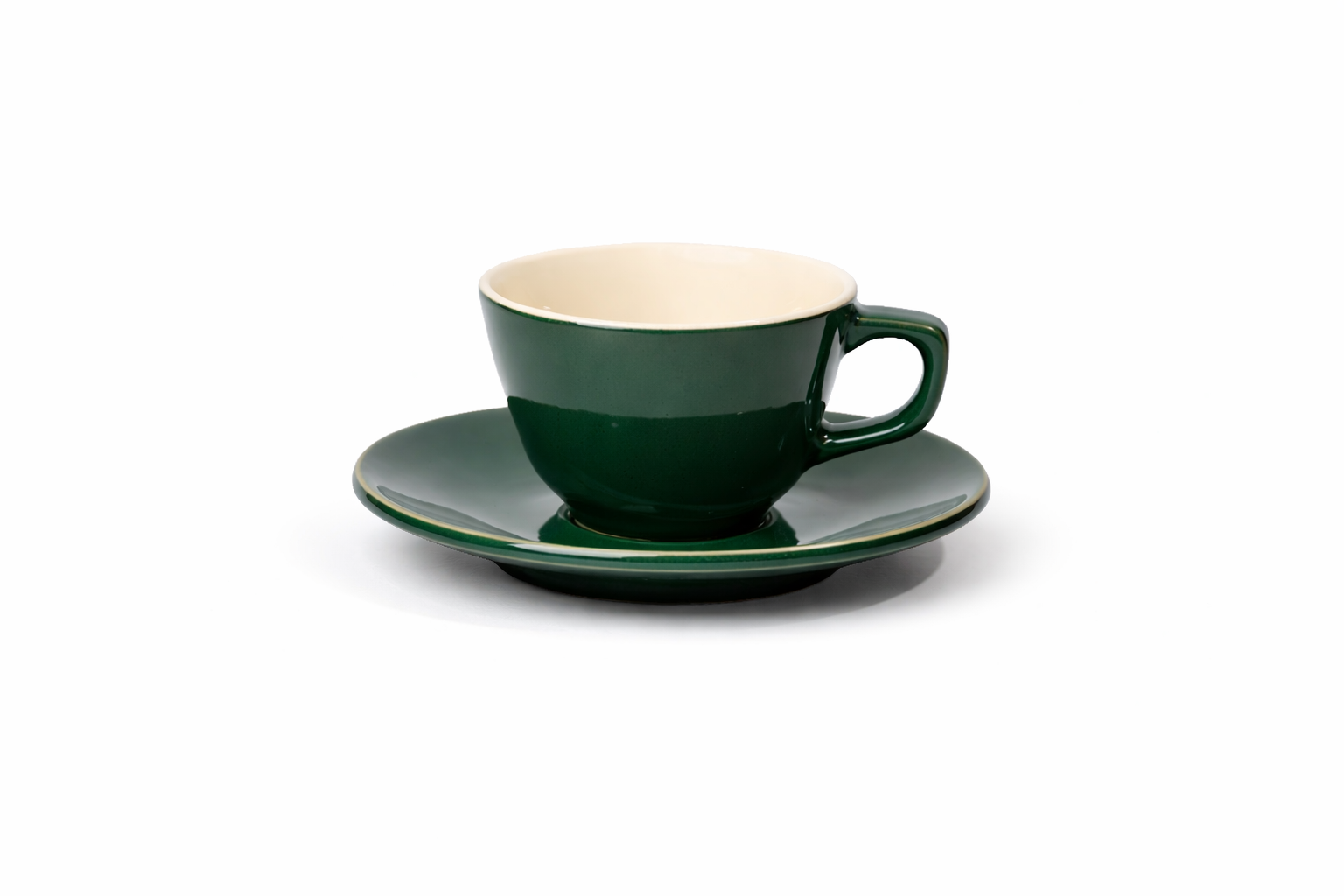 The Daily Drip 200ml Cup & Saucer | Forest Green Gloss