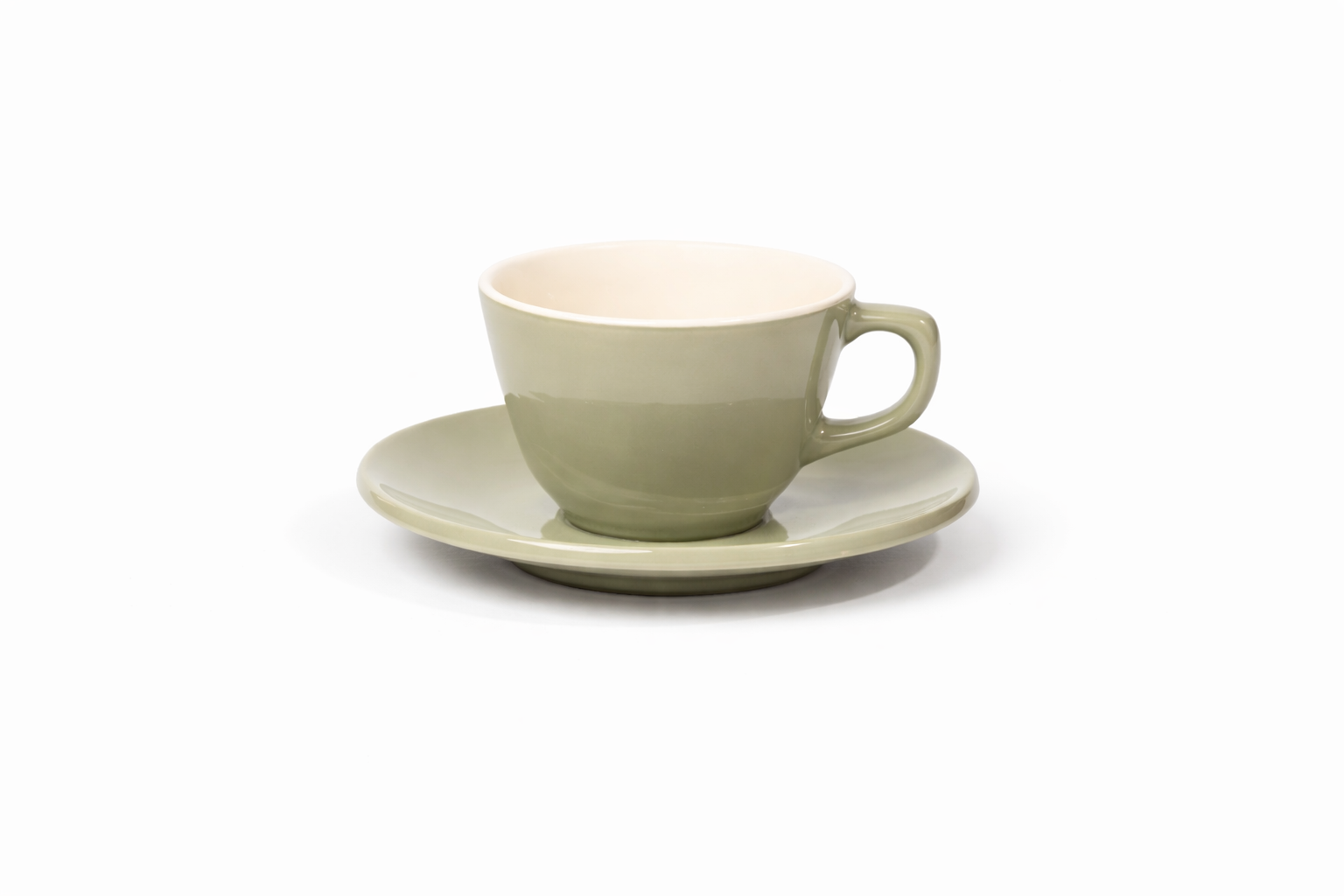 The Daily Drip 200ml Cup & Saucer | Sage Green Gloss