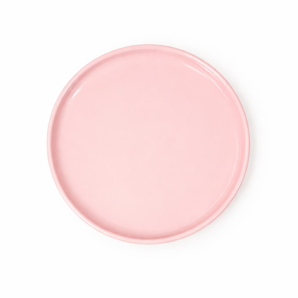 Tilt Rim Flat Base Plate | 7.3 in | Pink Gloss
